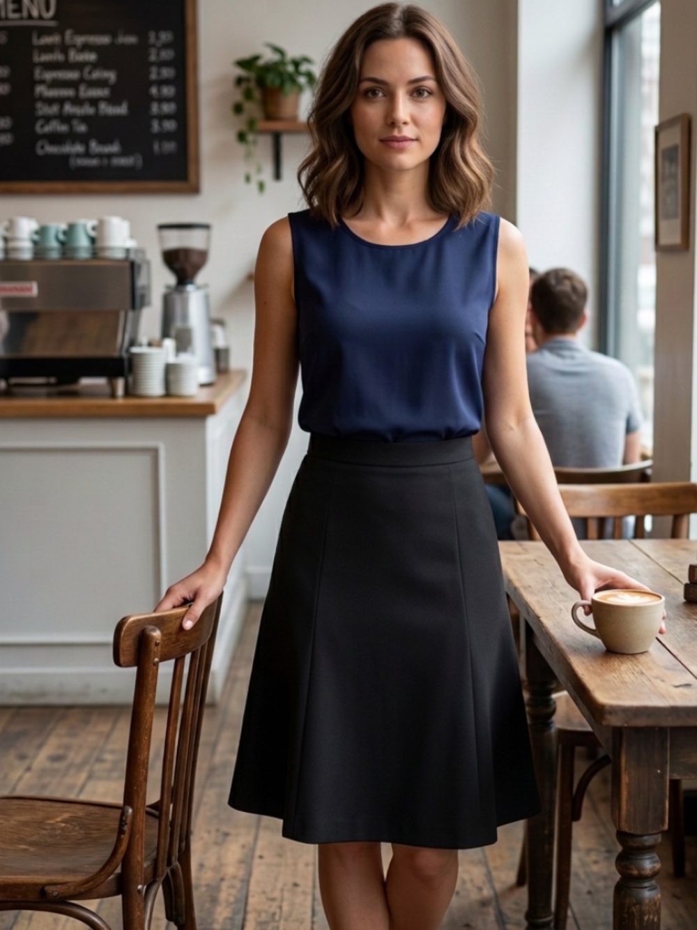 Catherine Malandrino Black Midi Skirt